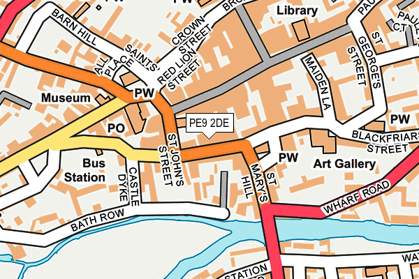PE9 2DE map - OS OpenMap – Local (Ordnance Survey)