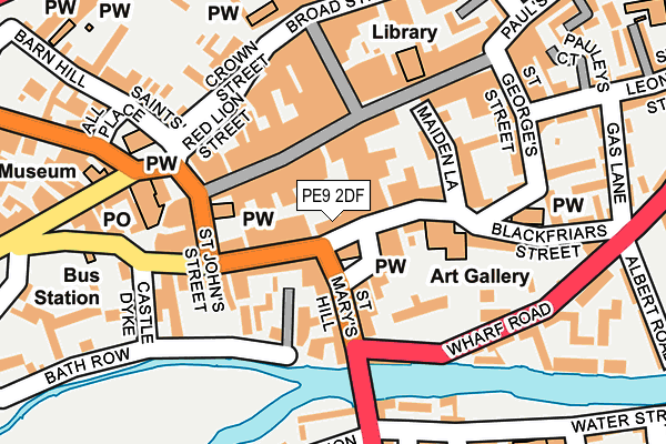 PE9 2DF map - OS OpenMap – Local (Ordnance Survey)