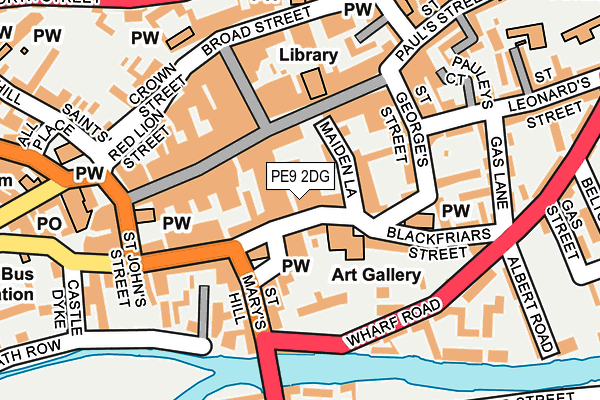 PE9 2DG map - OS OpenMap – Local (Ordnance Survey)
