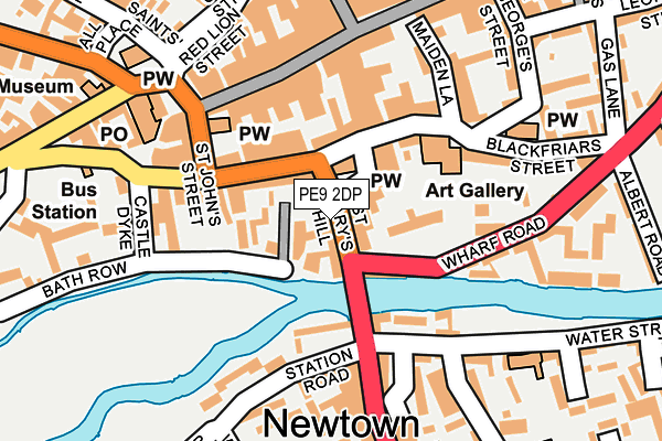 PE9 2DP map - OS OpenMap – Local (Ordnance Survey)