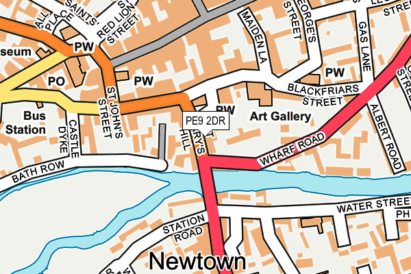 PE9 2DR map - OS OpenMap – Local (Ordnance Survey)