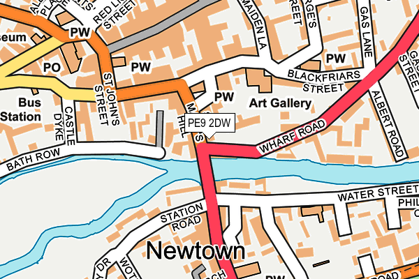 PE9 2DW map - OS OpenMap – Local (Ordnance Survey)