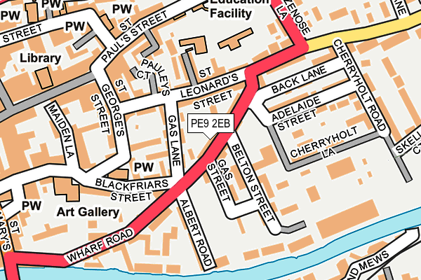 PE9 2EB map - OS OpenMap – Local (Ordnance Survey)