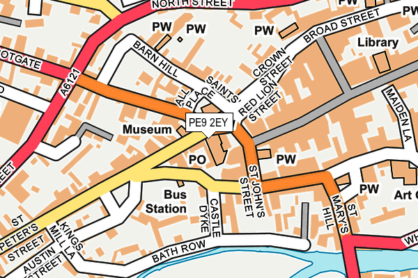 PE9 2EY map - OS OpenMap – Local (Ordnance Survey)