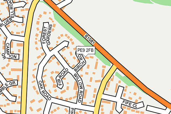 PE9 2FB map - OS OpenMap – Local (Ordnance Survey)
