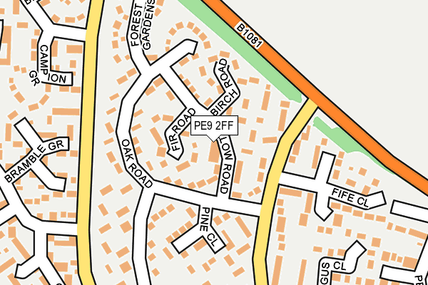 PE9 2FF map - OS OpenMap – Local (Ordnance Survey)