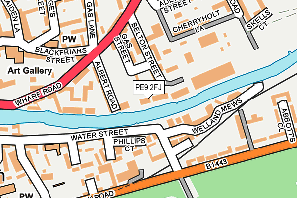 PE9 2FJ map - OS OpenMap – Local (Ordnance Survey)