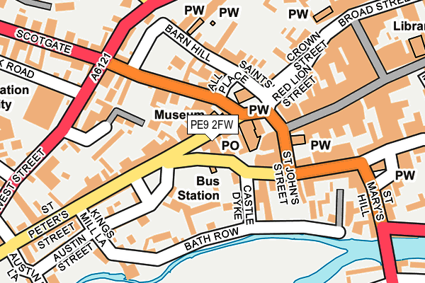 PE9 2FW map - OS OpenMap – Local (Ordnance Survey)