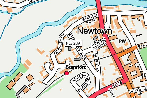 PE9 2GA map - OS OpenMap – Local (Ordnance Survey)