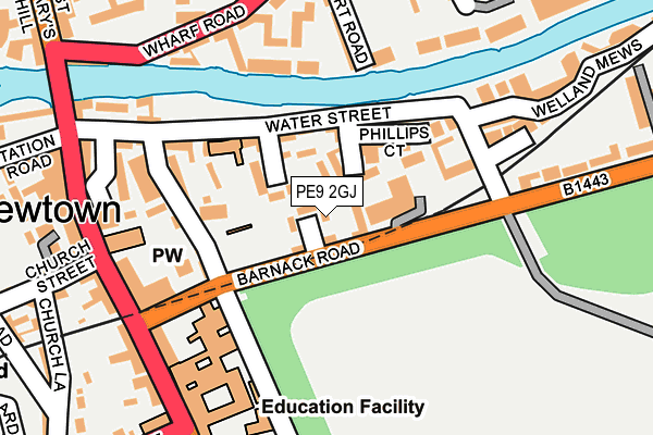 PE9 2GJ map - OS OpenMap – Local (Ordnance Survey)