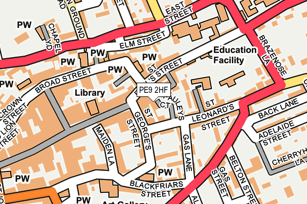 PE9 2HF map - OS OpenMap – Local (Ordnance Survey)