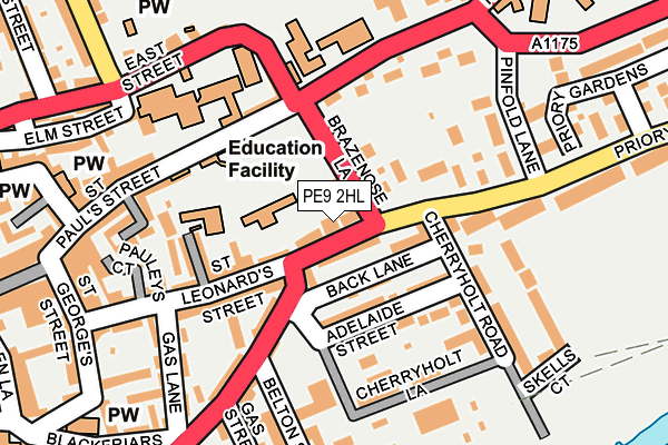 PE9 2HL map - OS OpenMap – Local (Ordnance Survey)