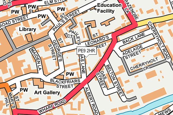 PE9 2HR map - OS OpenMap – Local (Ordnance Survey)