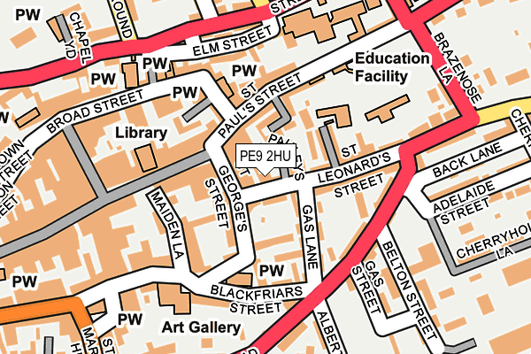 PE9 2HU map - OS OpenMap – Local (Ordnance Survey)