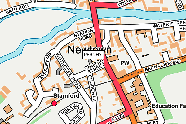 PE9 2HY map - OS OpenMap – Local (Ordnance Survey)