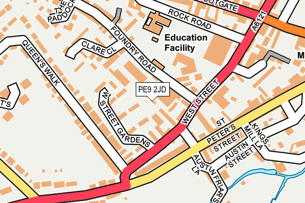 PE9 2JD map - OS OpenMap – Local (Ordnance Survey)