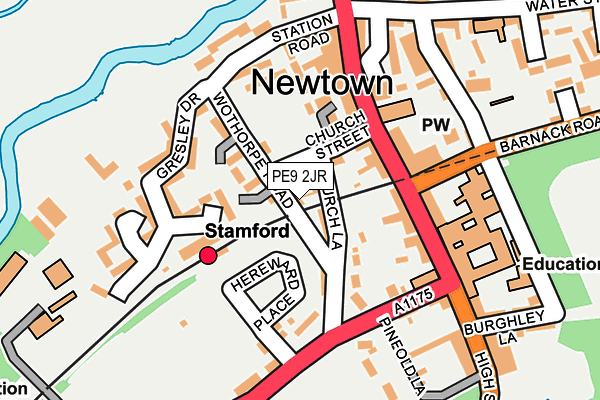 PE9 2JR map - OS OpenMap – Local (Ordnance Survey)