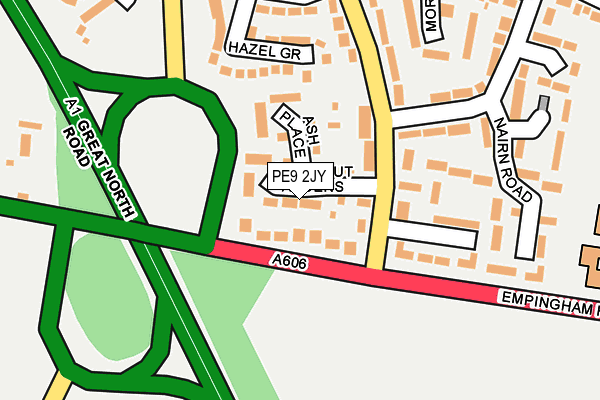 PE9 2JY map - OS OpenMap – Local (Ordnance Survey)