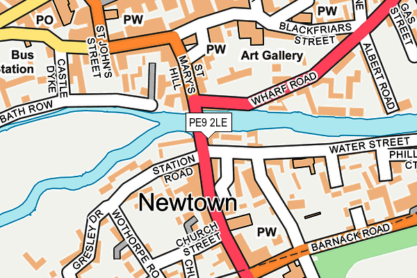 PE9 2LE map - OS OpenMap – Local (Ordnance Survey)