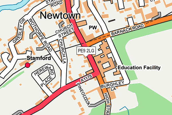 PE9 2LG map - OS OpenMap – Local (Ordnance Survey)