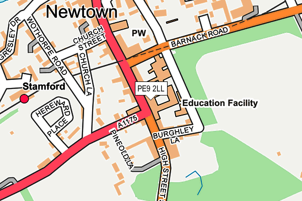 PE9 2LL map - OS OpenMap – Local (Ordnance Survey)