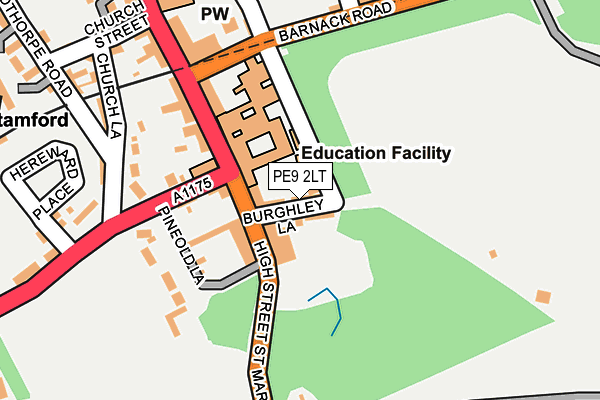 PE9 2LT map - OS OpenMap – Local (Ordnance Survey)