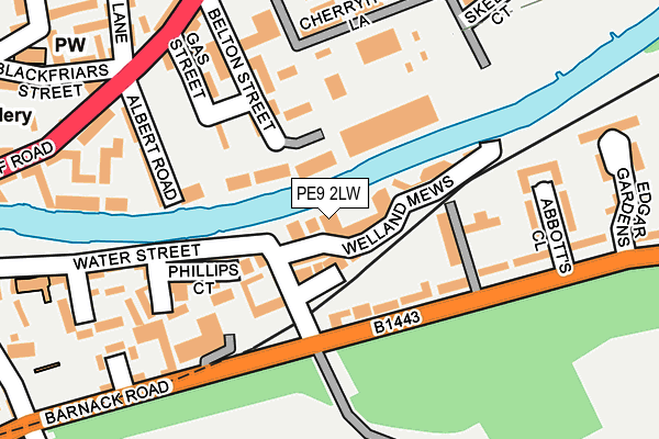 PE9 2LW map - OS OpenMap – Local (Ordnance Survey)