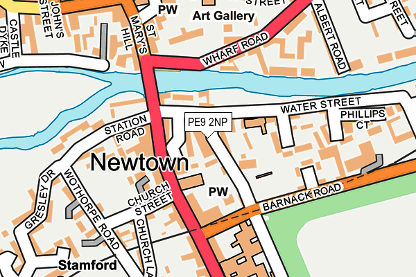 PE9 2NP map - OS OpenMap – Local (Ordnance Survey)