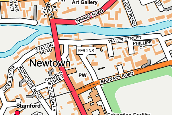 PE9 2NS map - OS OpenMap – Local (Ordnance Survey)