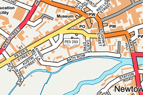 PE9 2NX map - OS OpenMap – Local (Ordnance Survey)