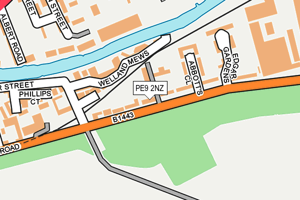 PE9 2NZ map - OS OpenMap – Local (Ordnance Survey)