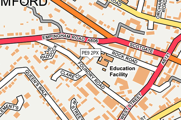 PE9 2PX map - OS OpenMap – Local (Ordnance Survey)