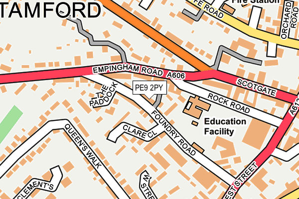 Map of WEST STREET GARAGE (STAMFORD) LIMITED at local scale