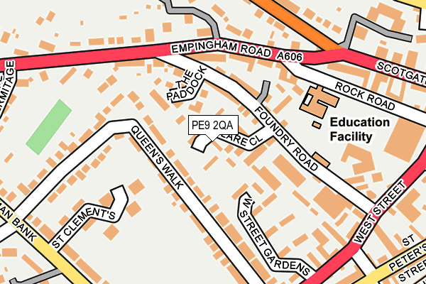 PE9 2QA map - OS OpenMap – Local (Ordnance Survey)