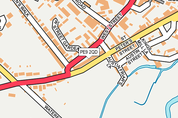 PE9 2QD map - OS OpenMap – Local (Ordnance Survey)
