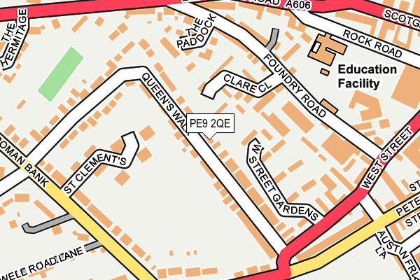 PE9 2QE map - OS OpenMap – Local (Ordnance Survey)