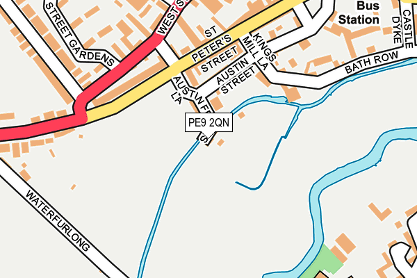 PE9 2QN map - OS OpenMap – Local (Ordnance Survey)