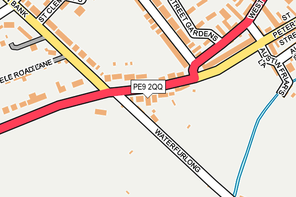 PE9 2QQ map - OS OpenMap – Local (Ordnance Survey)