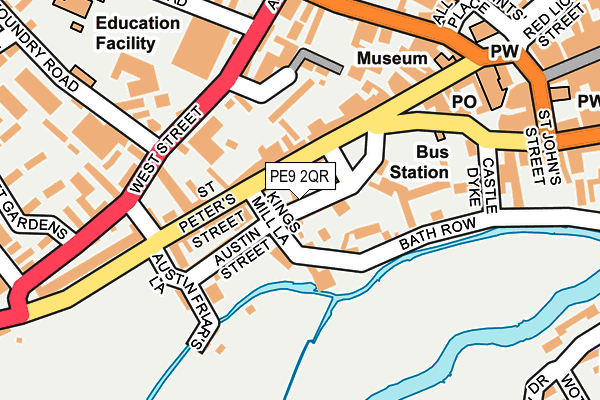 PE9 2QR map - OS OpenMap – Local (Ordnance Survey)