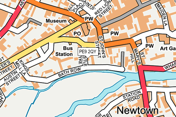 PE9 2QY map - OS OpenMap – Local (Ordnance Survey)