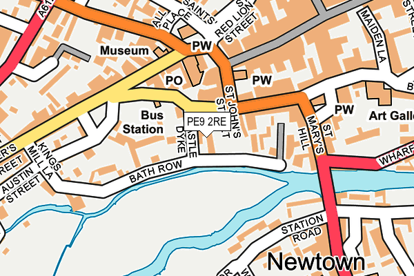 PE9 2RE map - OS OpenMap – Local (Ordnance Survey)