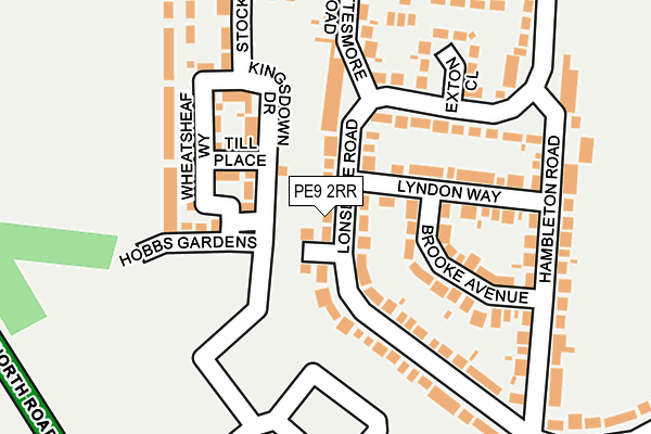 PE9 2RR map - OS OpenMap – Local (Ordnance Survey)