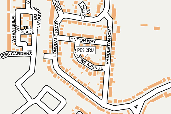 PE9 2RU map - OS OpenMap – Local (Ordnance Survey)