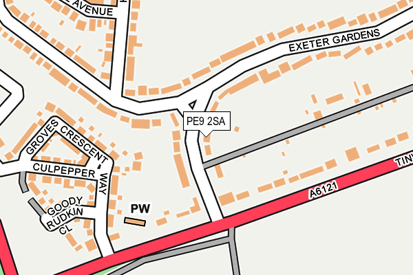 PE9 2SA map - OS OpenMap – Local (Ordnance Survey)