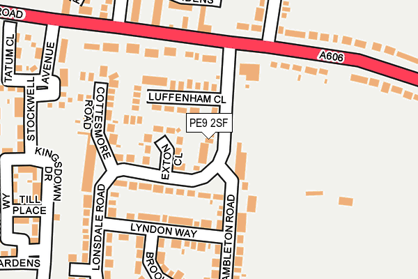 PE9 2SF map - OS OpenMap – Local (Ordnance Survey)