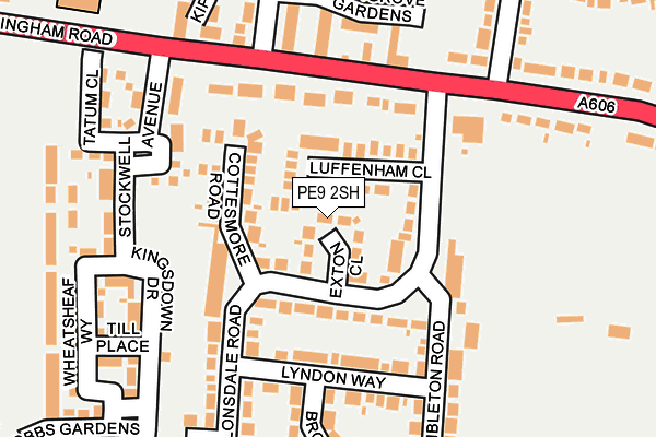 PE9 2SH map - OS OpenMap – Local (Ordnance Survey)