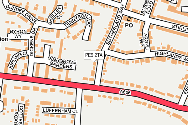 PE9 2TA map - OS OpenMap – Local (Ordnance Survey)