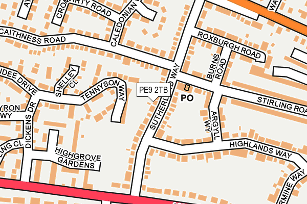 PE9 2TB map - OS OpenMap – Local (Ordnance Survey)