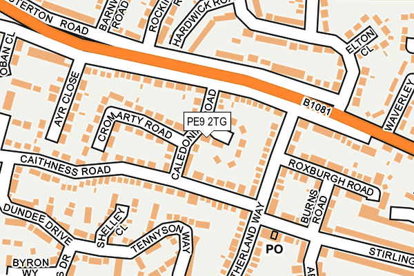 PE9 2TG map - OS OpenMap – Local (Ordnance Survey)