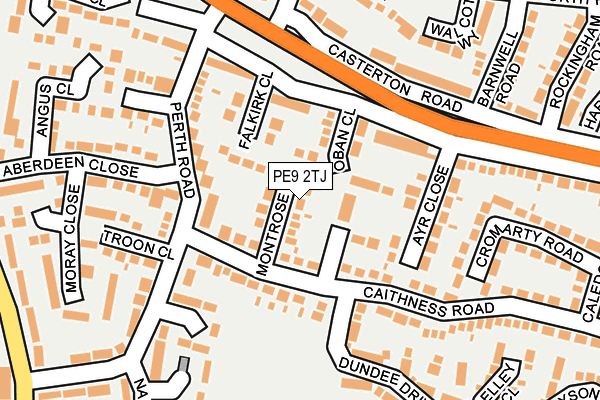 PE9 2TJ map - OS OpenMap – Local (Ordnance Survey)